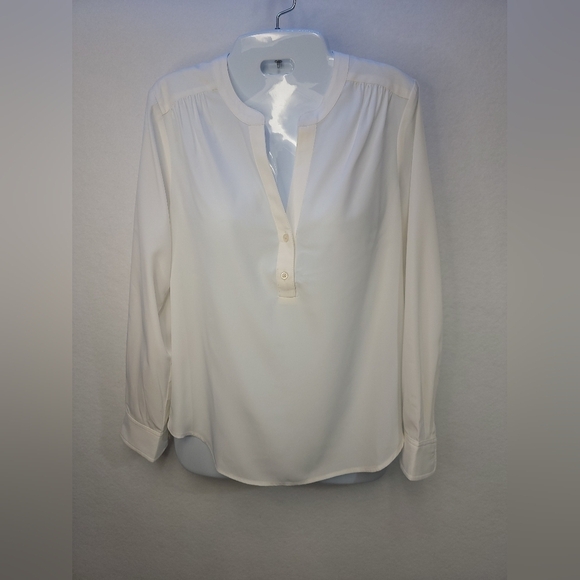 J.Crew Popover Placket Marine Salt Long Sleeve Blouse Size Petite XS - Picture 10 of 12